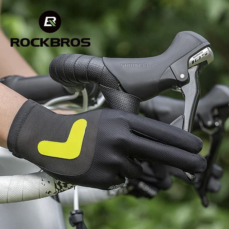 Andningsbara fingervarma reflexcykelhandskar