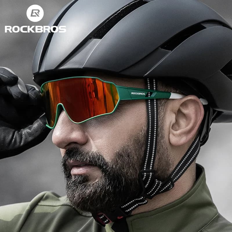 Polariserade fotokromiska cykelglasögon med myopiram