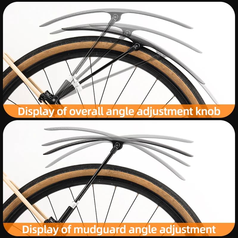 Mjuka plastskärmar fram och bak för cykel
