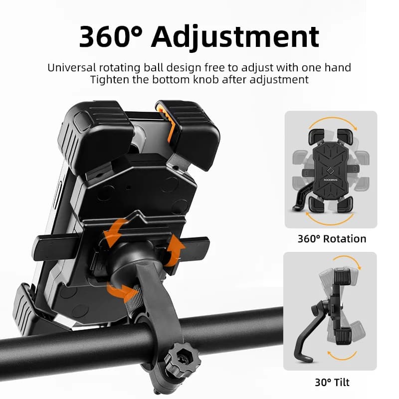 Universell telefonhållare för cykel, 360 grader