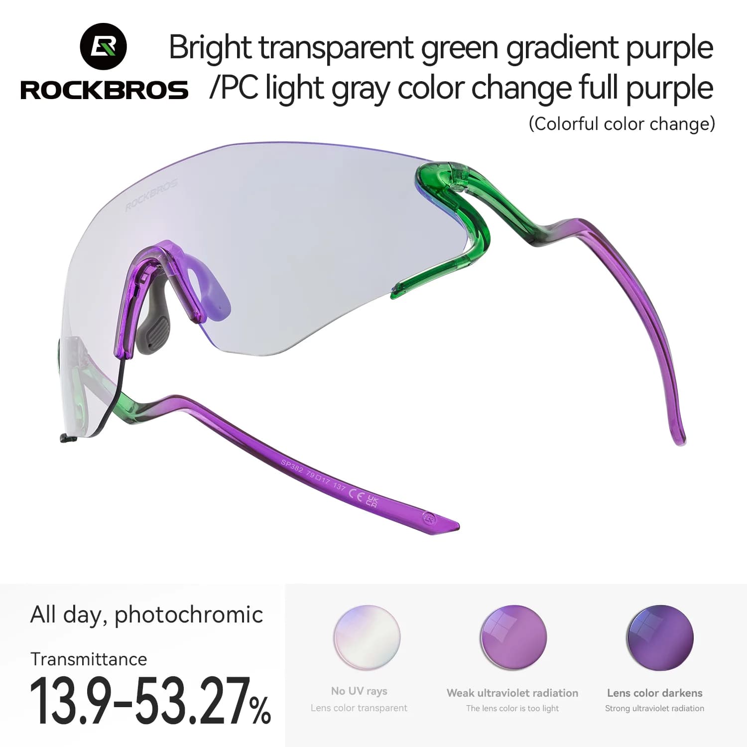 Fotokromiska UV400 cykelglasögon – vindskyddade