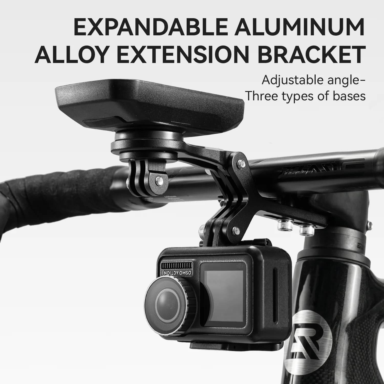 Justerbart fäste i aluminiumlegering för cykeldator